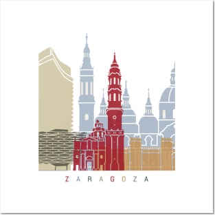 Zaragoza skyline poster Posters and Art